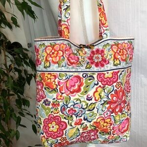 VERA BRADLEY Garden Hope large tote bag purse travel bag